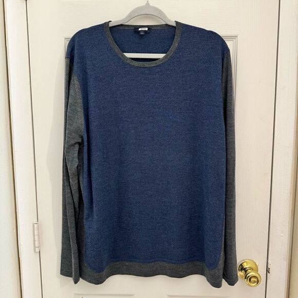Zachary Prell 100% Merino Wool Men’s Crewneck Sweater Blue and Gray Size XXL - Picture 1 of 4